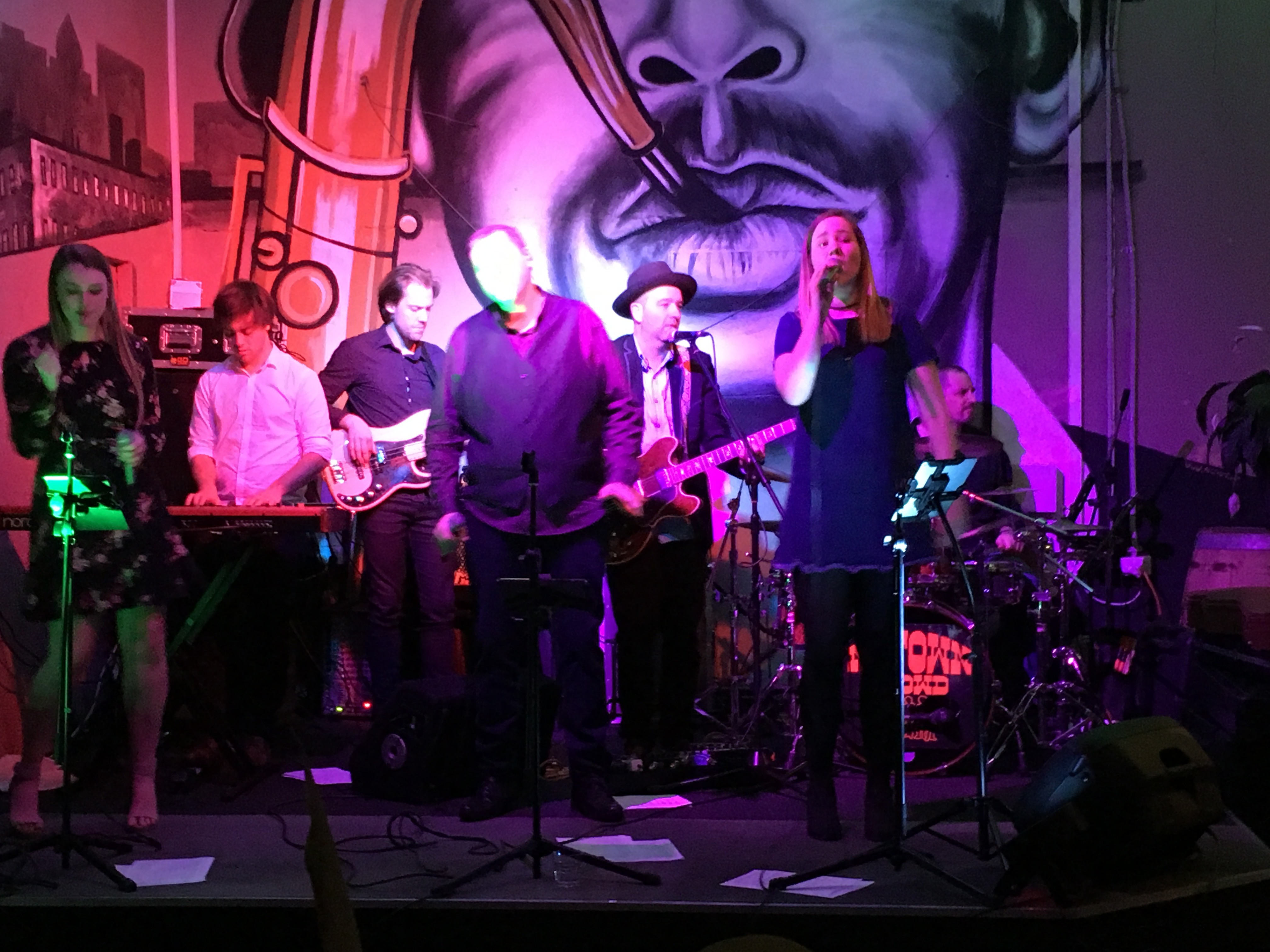 A local band Sam mixes for